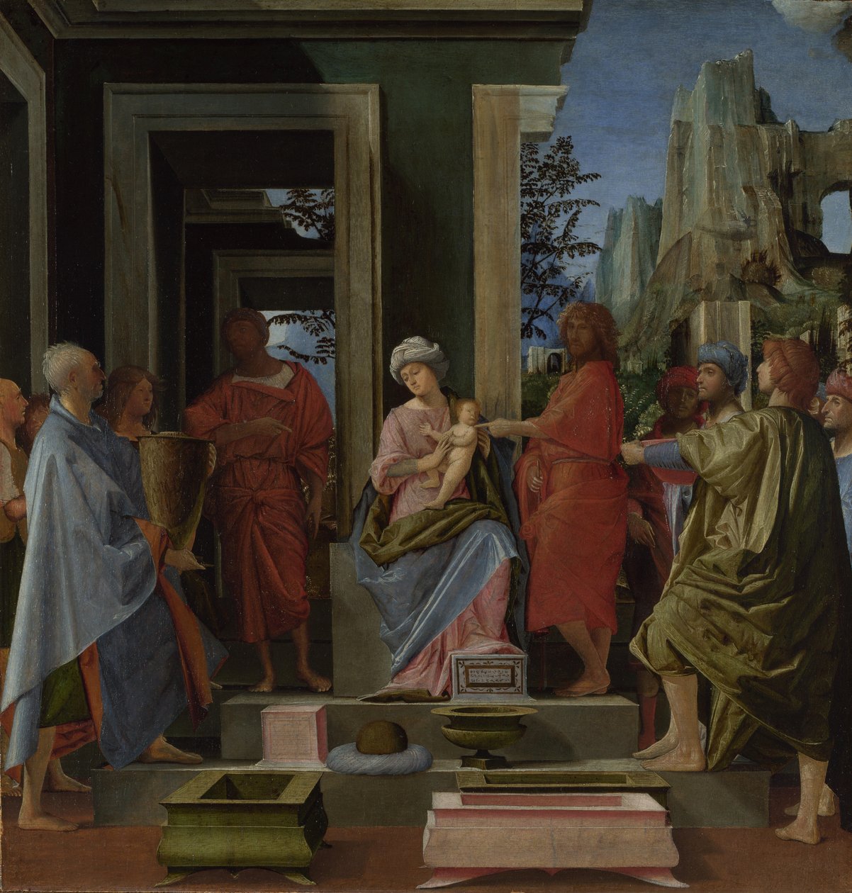 Tillbedjan av kungarna, ca. 1500 av Bramantino