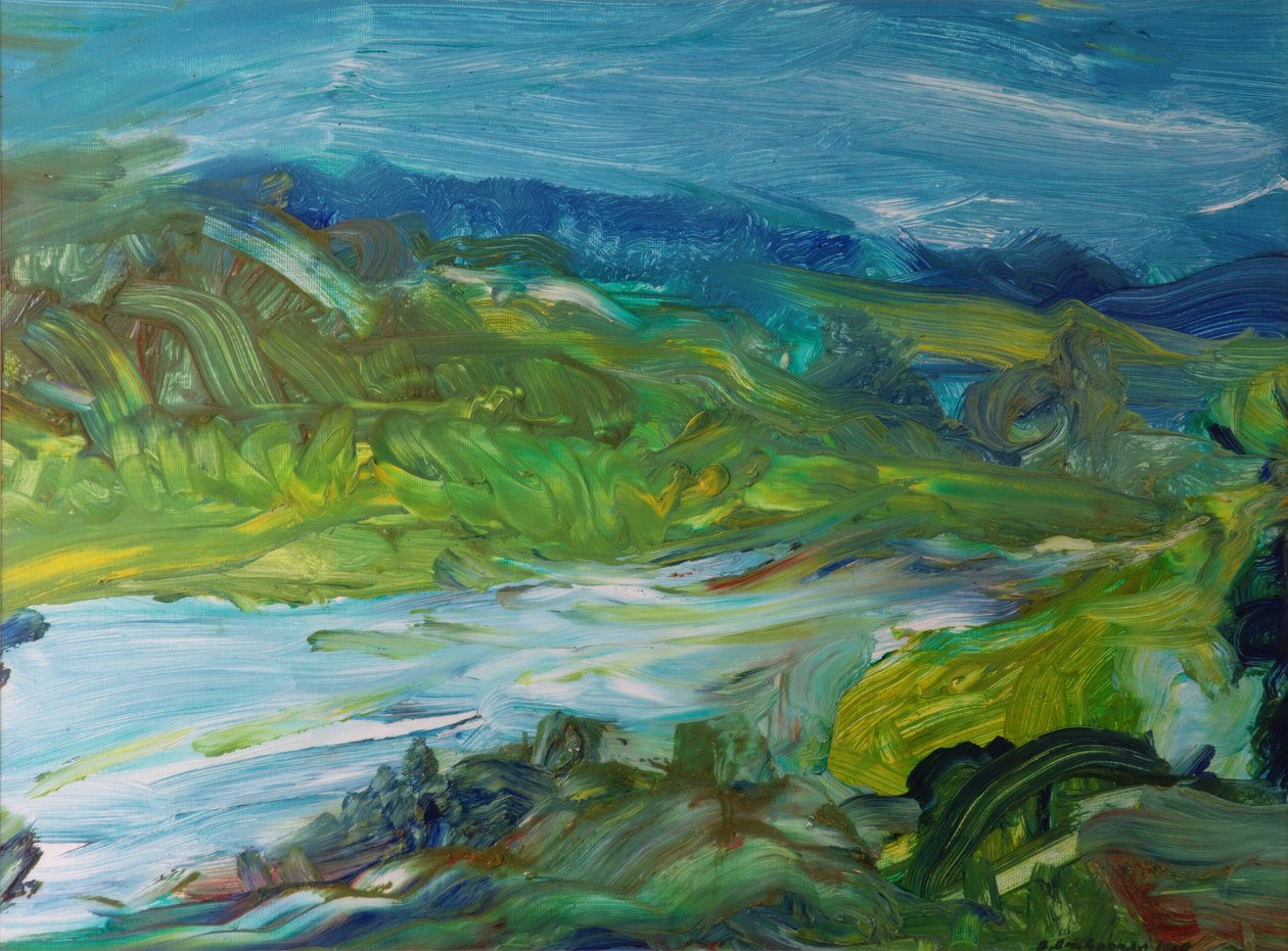 Blue River Landscape II, 1988 av Brenda Brin Booker