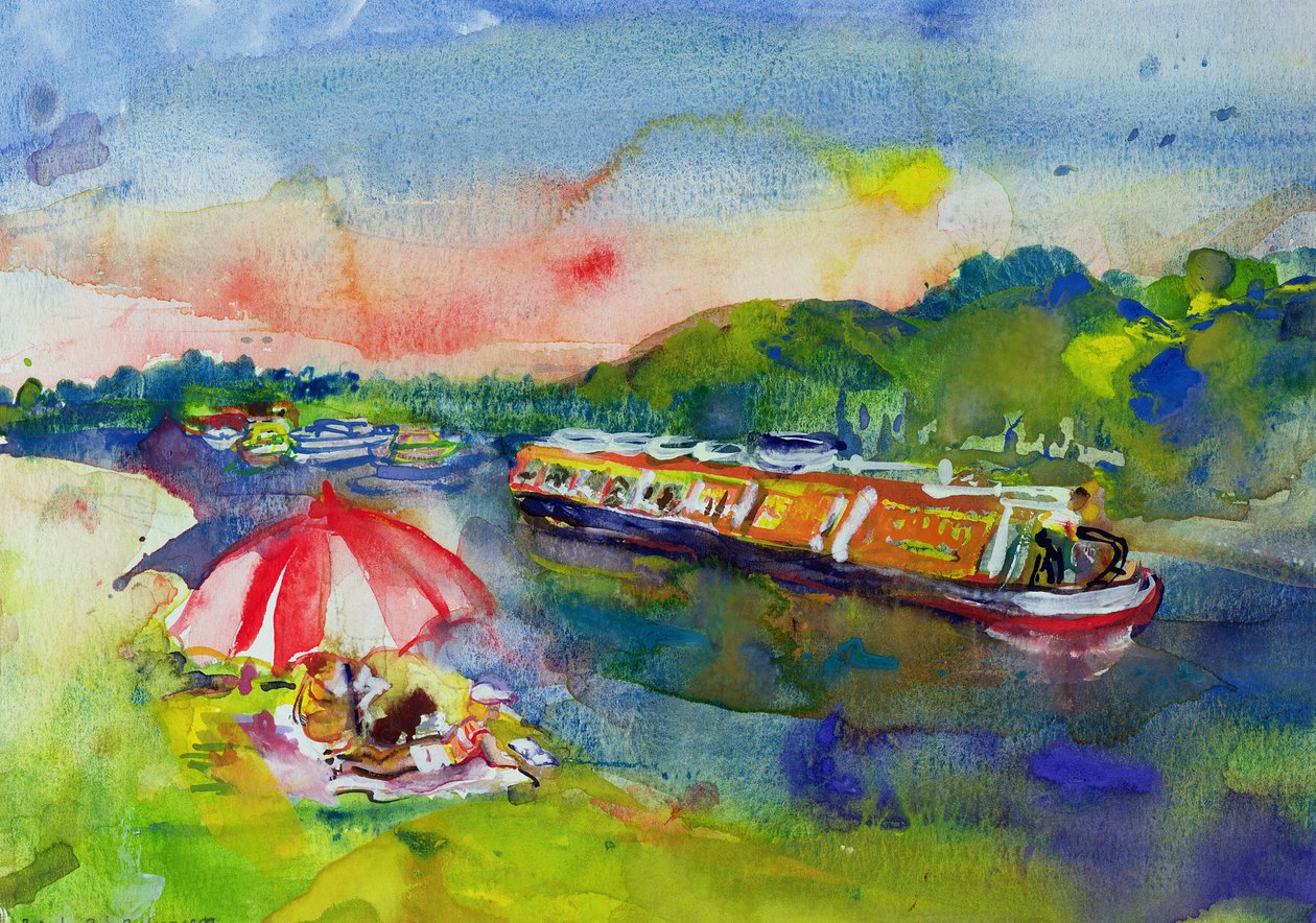 Summer River, 1989 (wc på papper) av Brenda Brin Booker