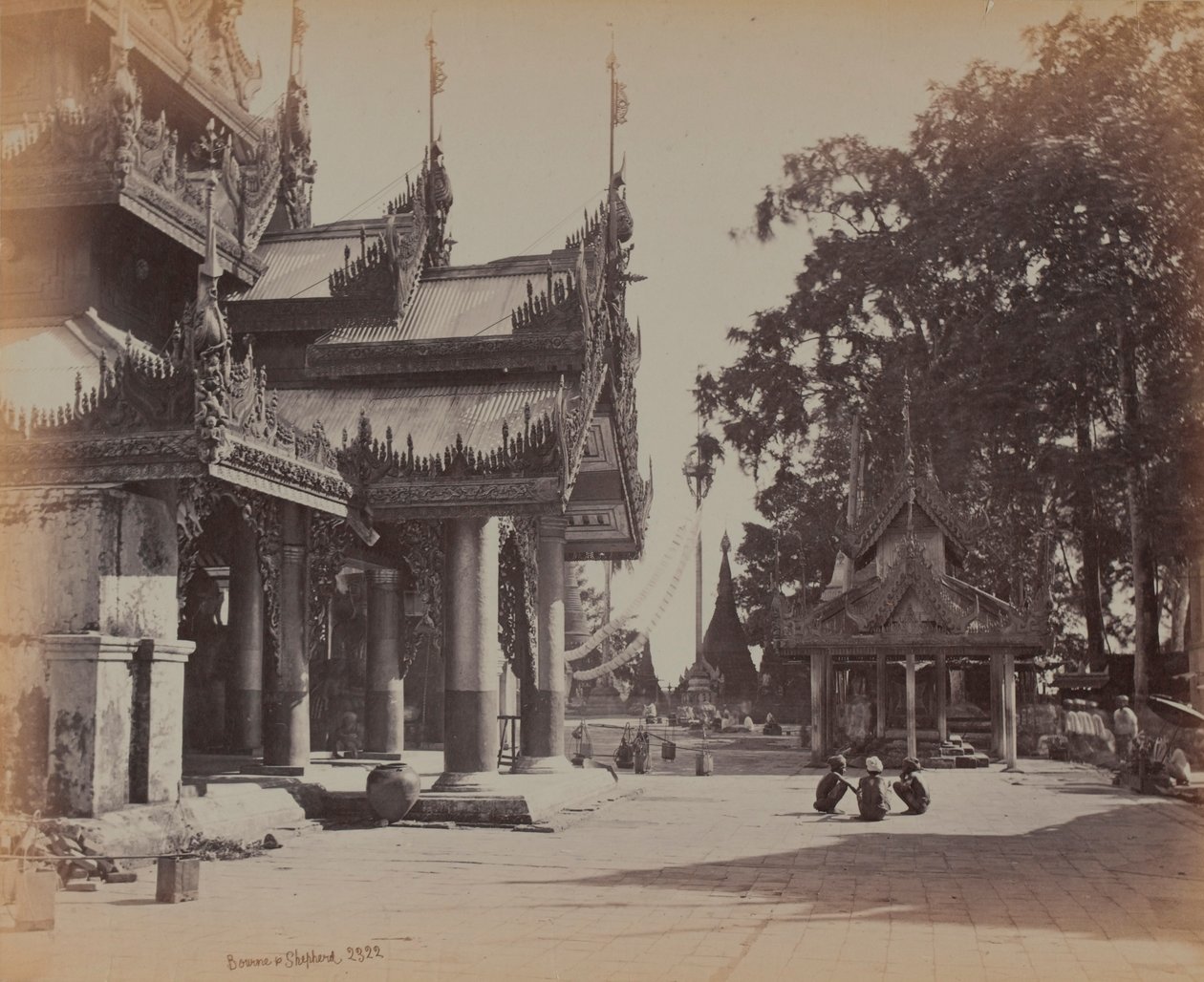 Domstol i palatset, Mandalay av British Photographer