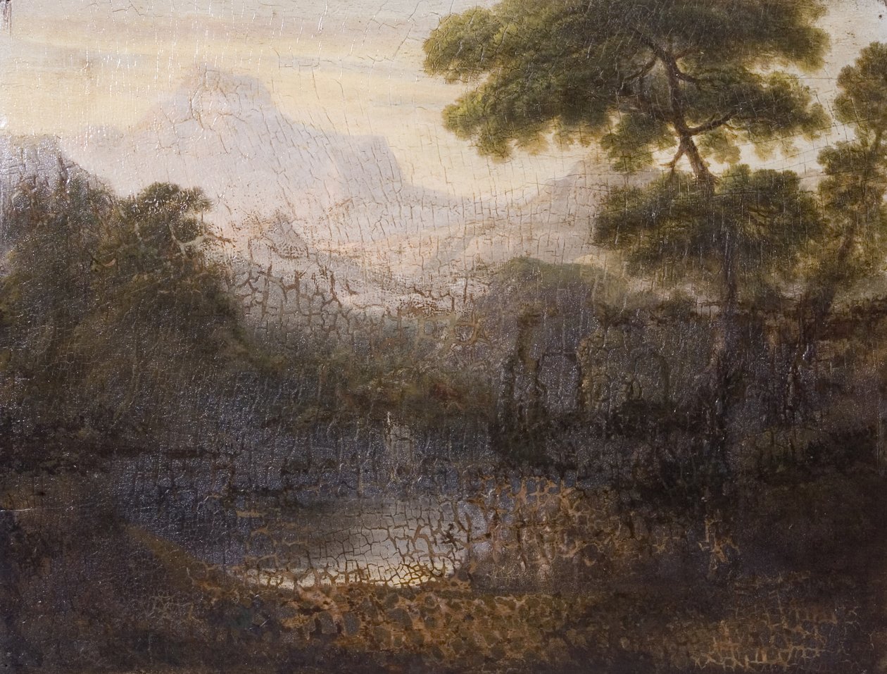 Bergigt landskap, c.1788 av British School