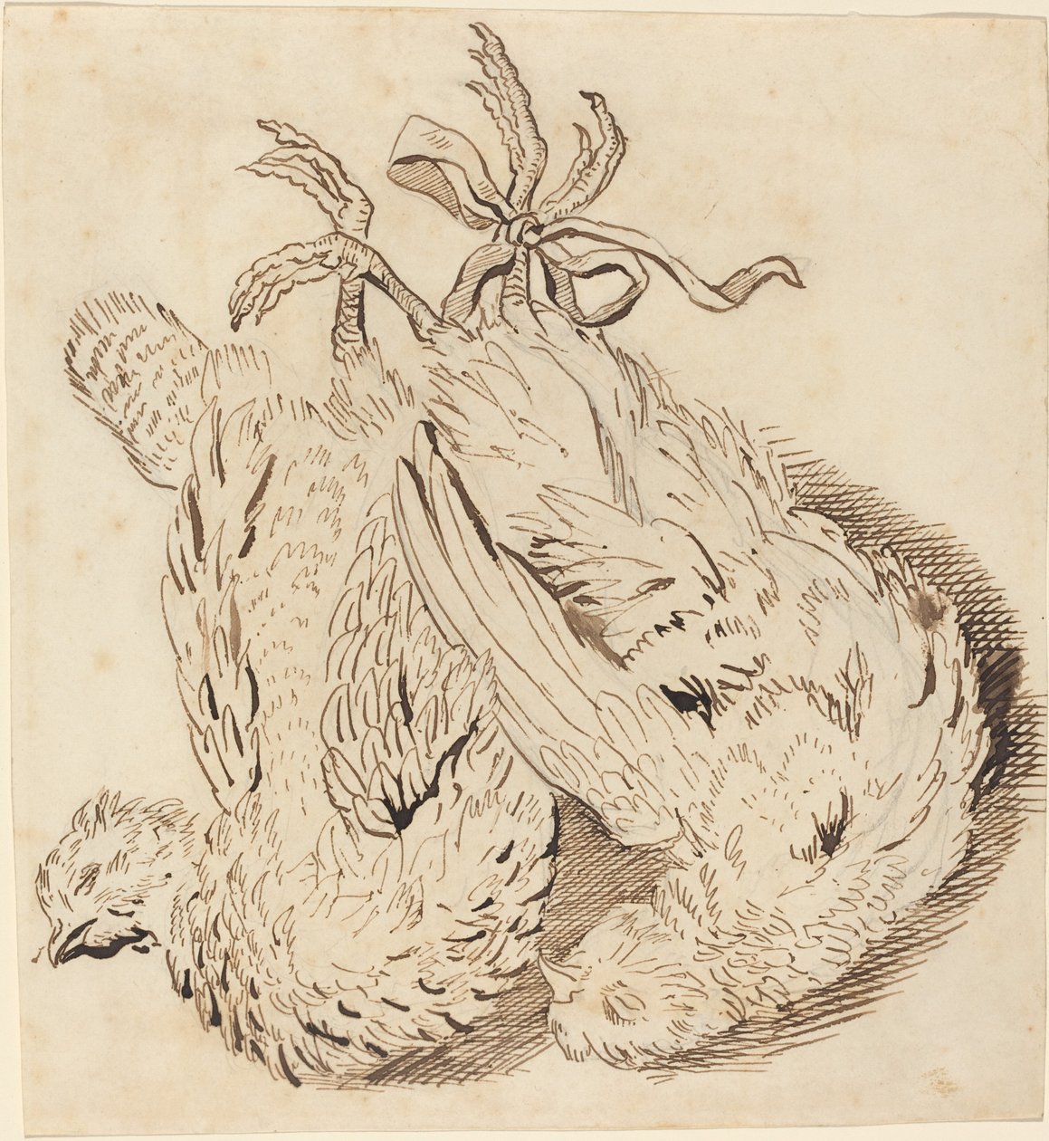 Två döda kycklingar av British 18th Century