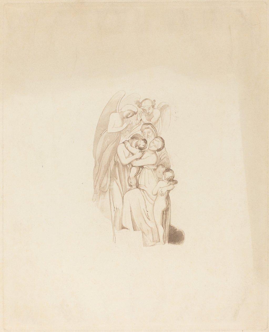 Helig familj? med änglar av British 19th Century