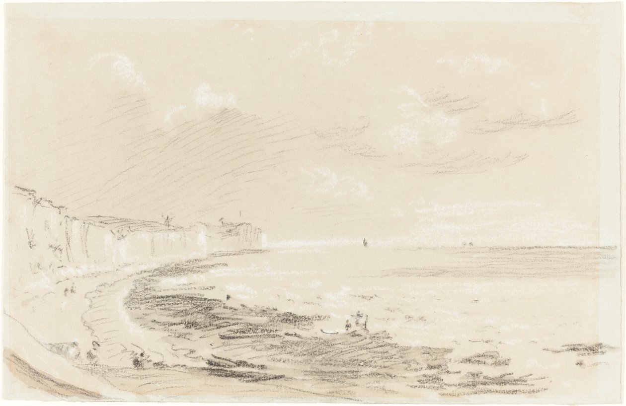Sea Coast Scen av British 19th Century