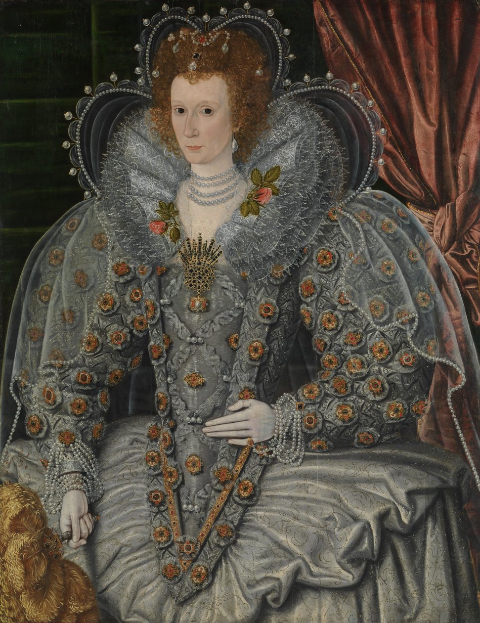 Porträtt av en kvinna, ca. 1600. av British Painter