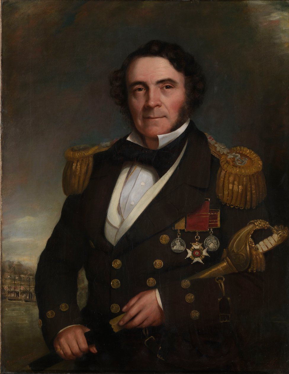 Kapten Sir William Hutcheon Hall (1797-1878) av British School