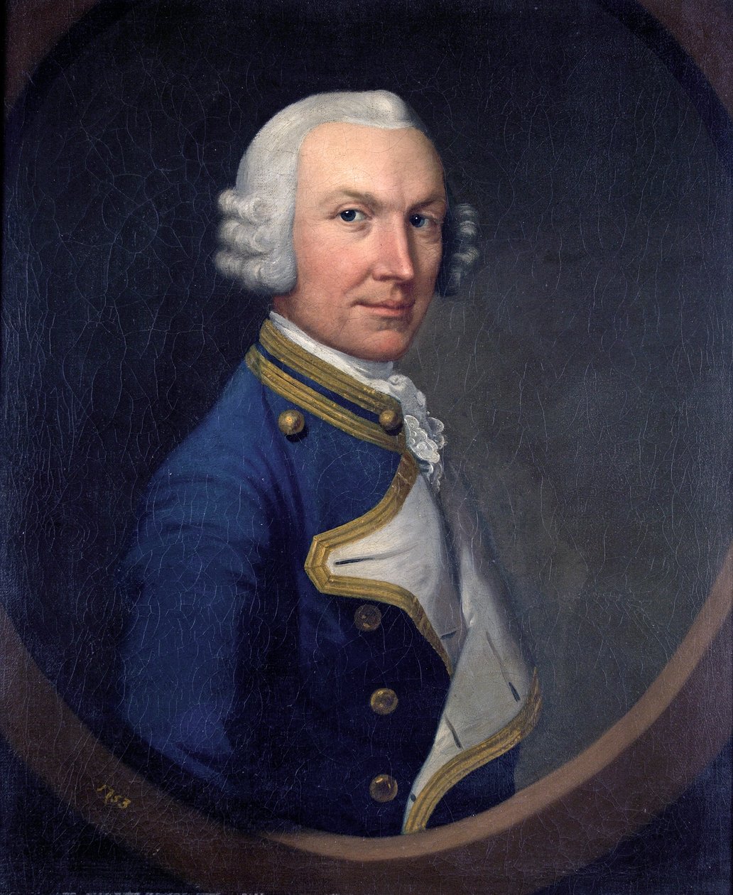 Kapten William Holburne, 1753 av British School