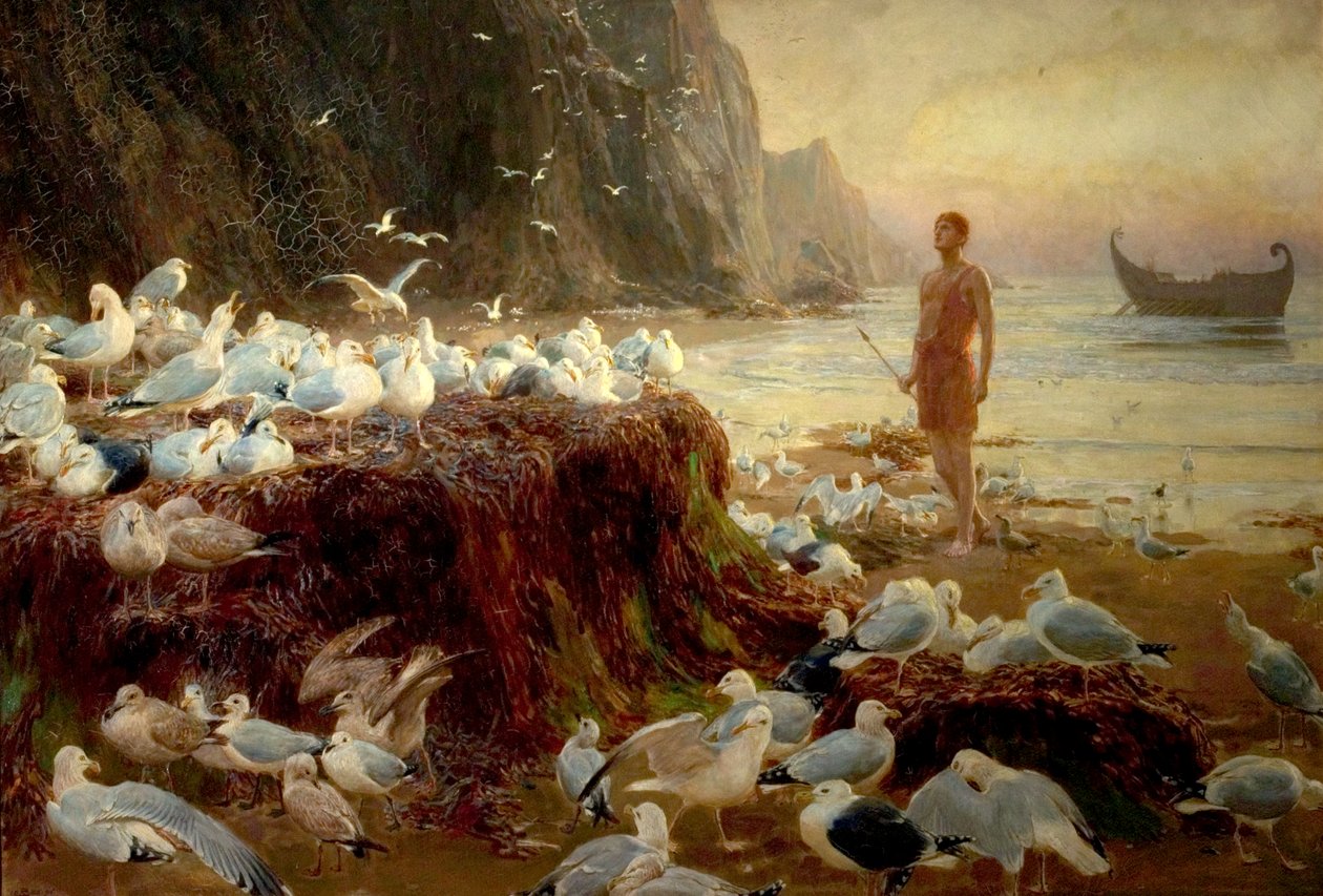 En gammal världsvandrare, 1887 av Briton Riviere