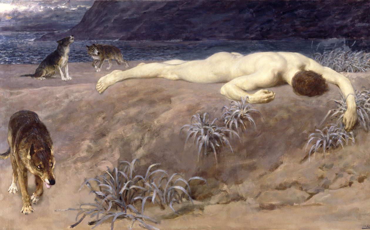 Död Hector av Briton Riviere