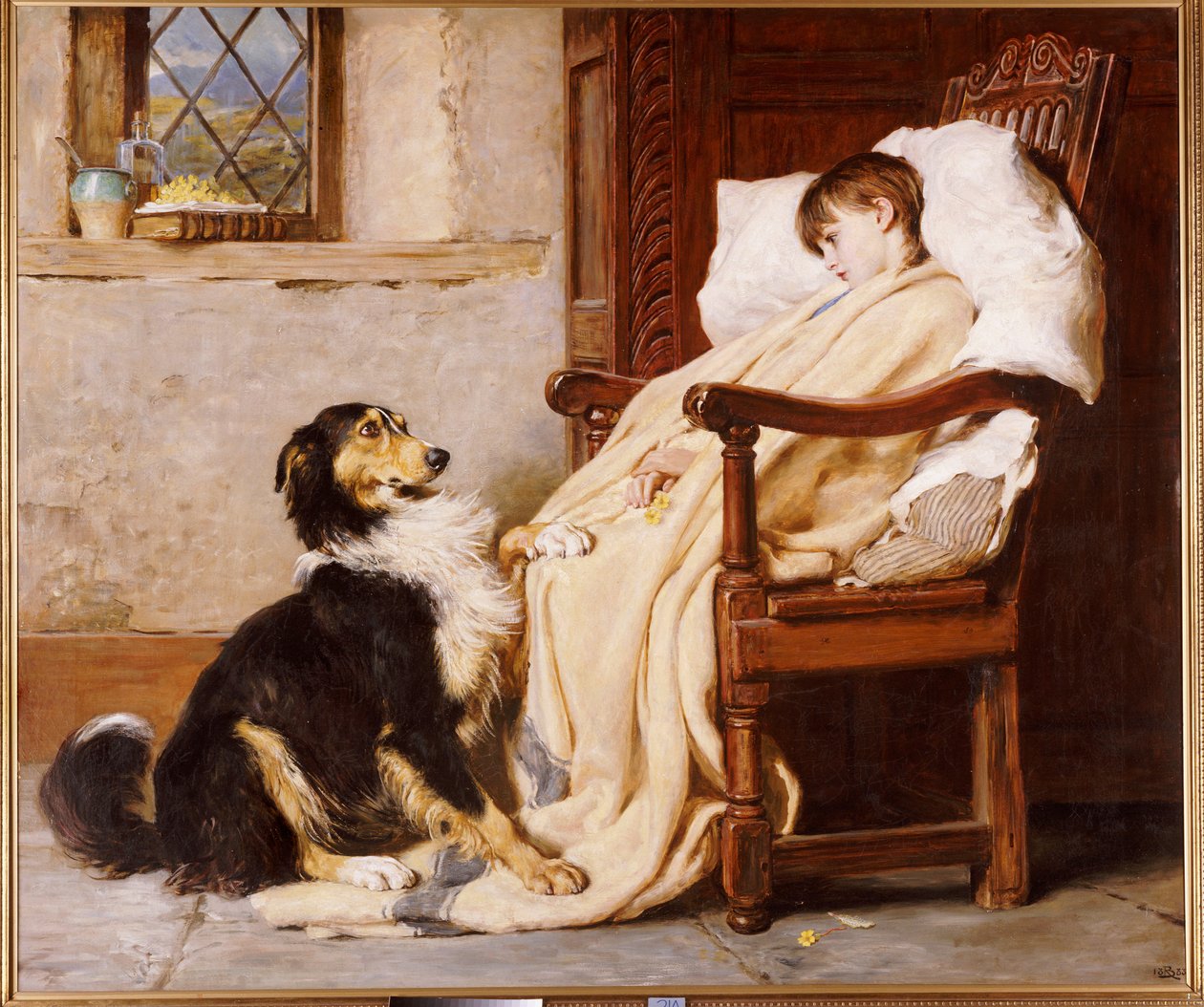 Old Playfellows, 1883 av Briton Riviere