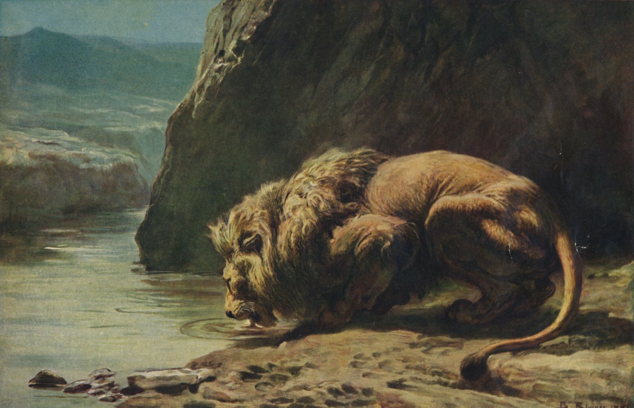 Kungen dricker, 1881, 1922. av Briton Riviere