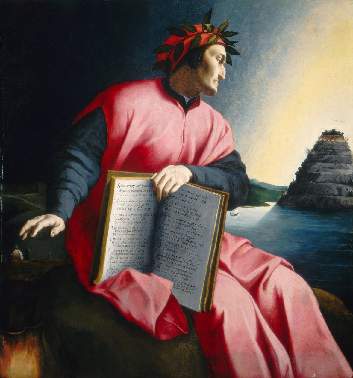 Allegoriskt porträtt av Dante Alighieri av Agnolo Bronzino