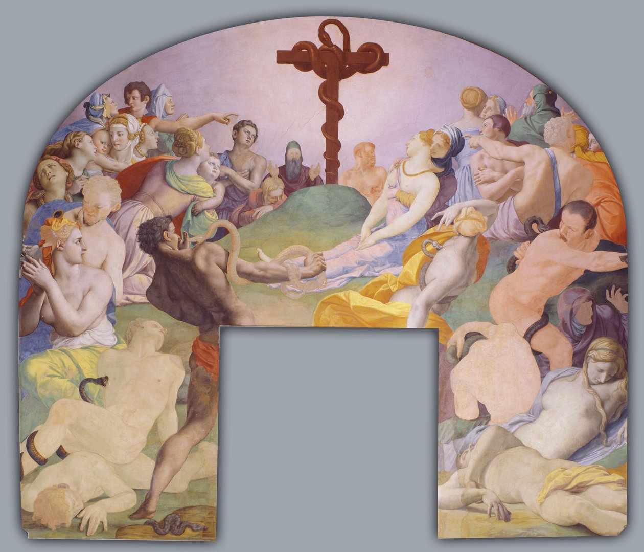 The adoration of the bronze snake av Agnolo Bronzino