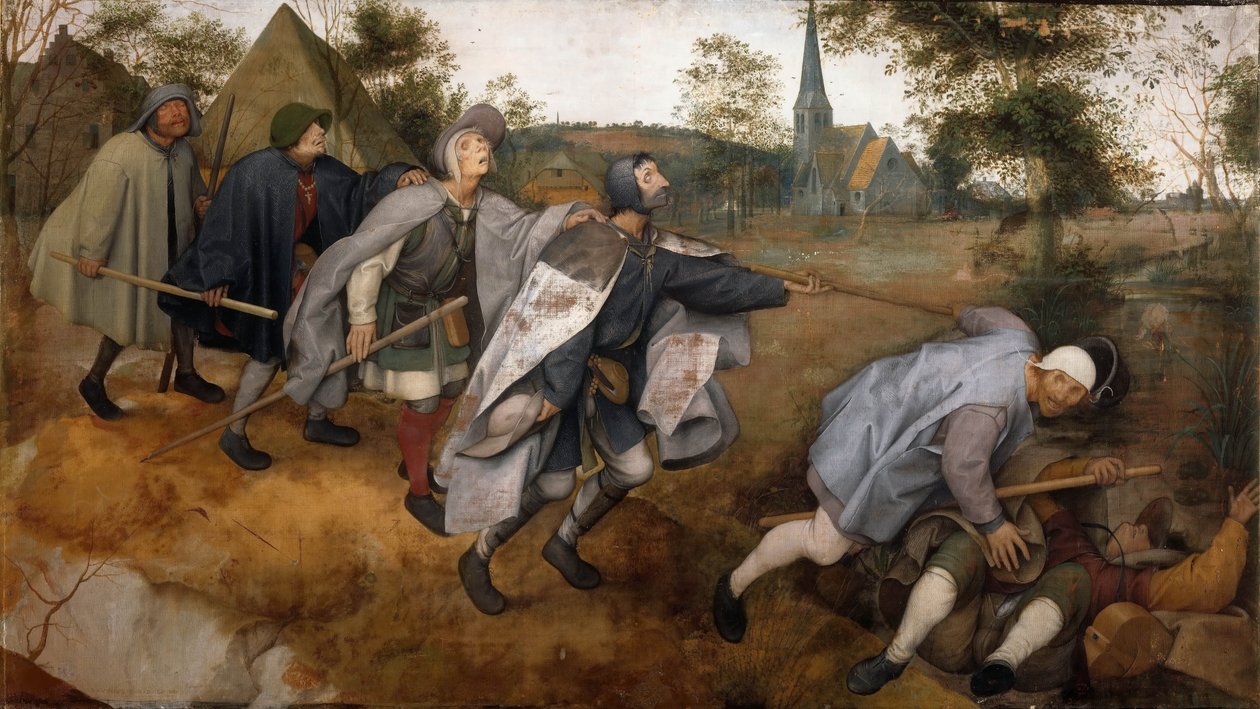 The Blind Leading the Blind, 1568. av Bruegel