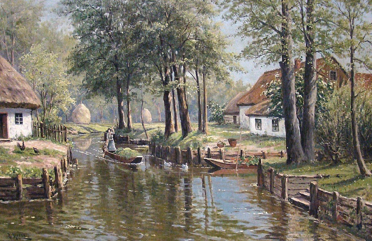 Blick in den Spreewald av Bruno Moras