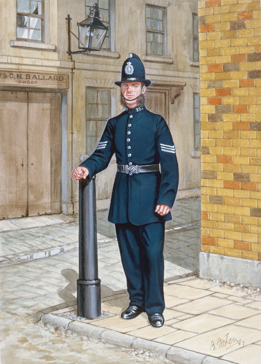 En sergeant från 1865 (färglitografi) av Bryan Fosten