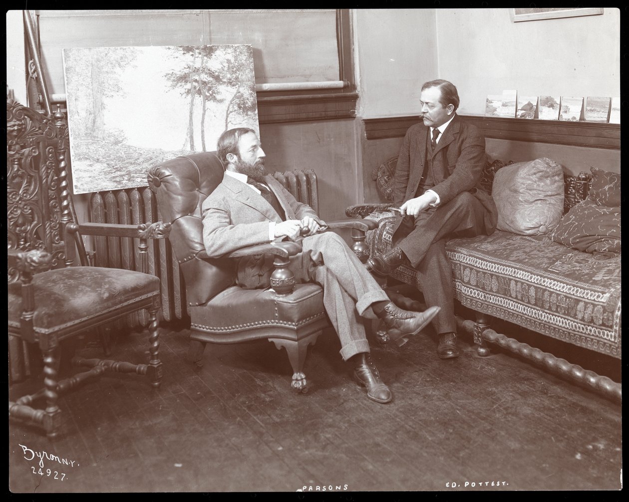 Konstnärerna Parsons och Ed Pottest, 1907 (silvergelatintryck) av Byron Company