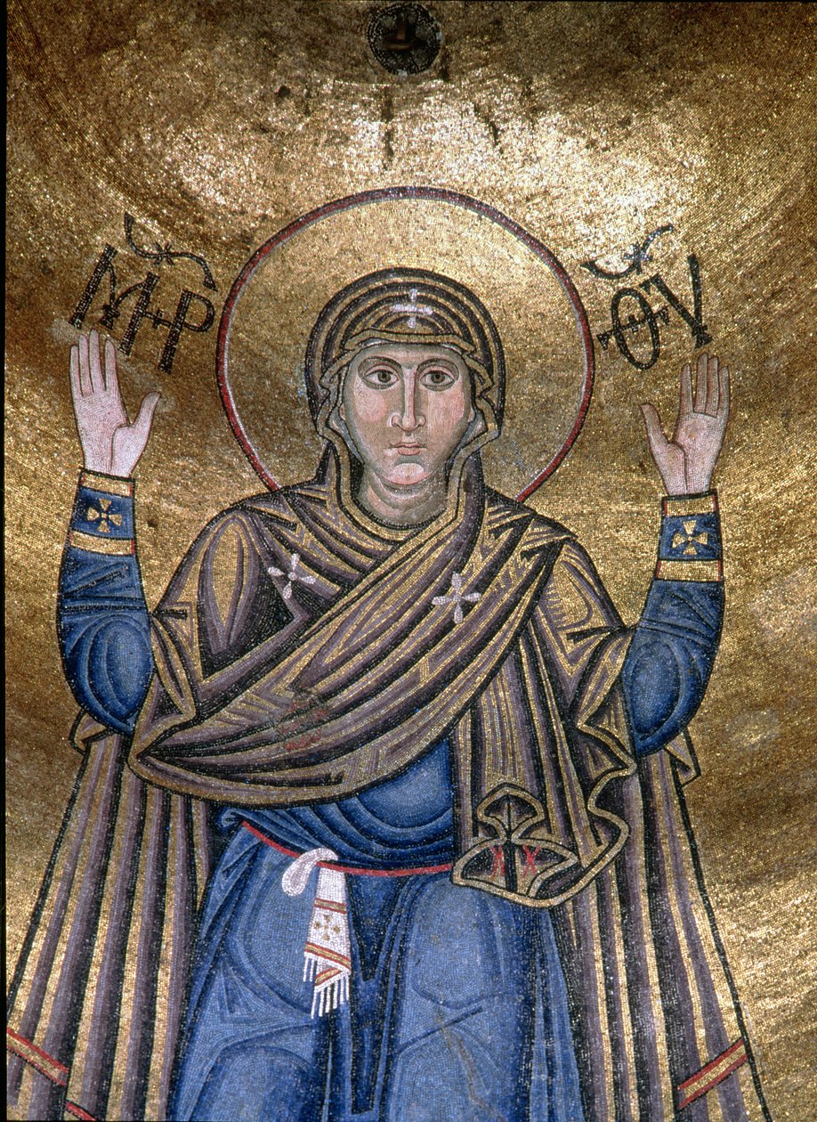 The Virgin Orans, c.1050 (mosaik) av Byzantine