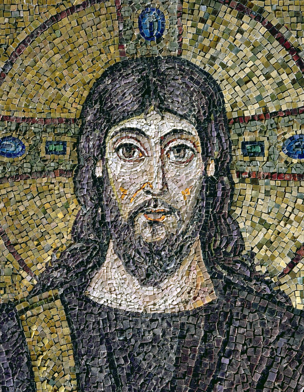 Kristi ansikte (mosaik) av Byzantine School