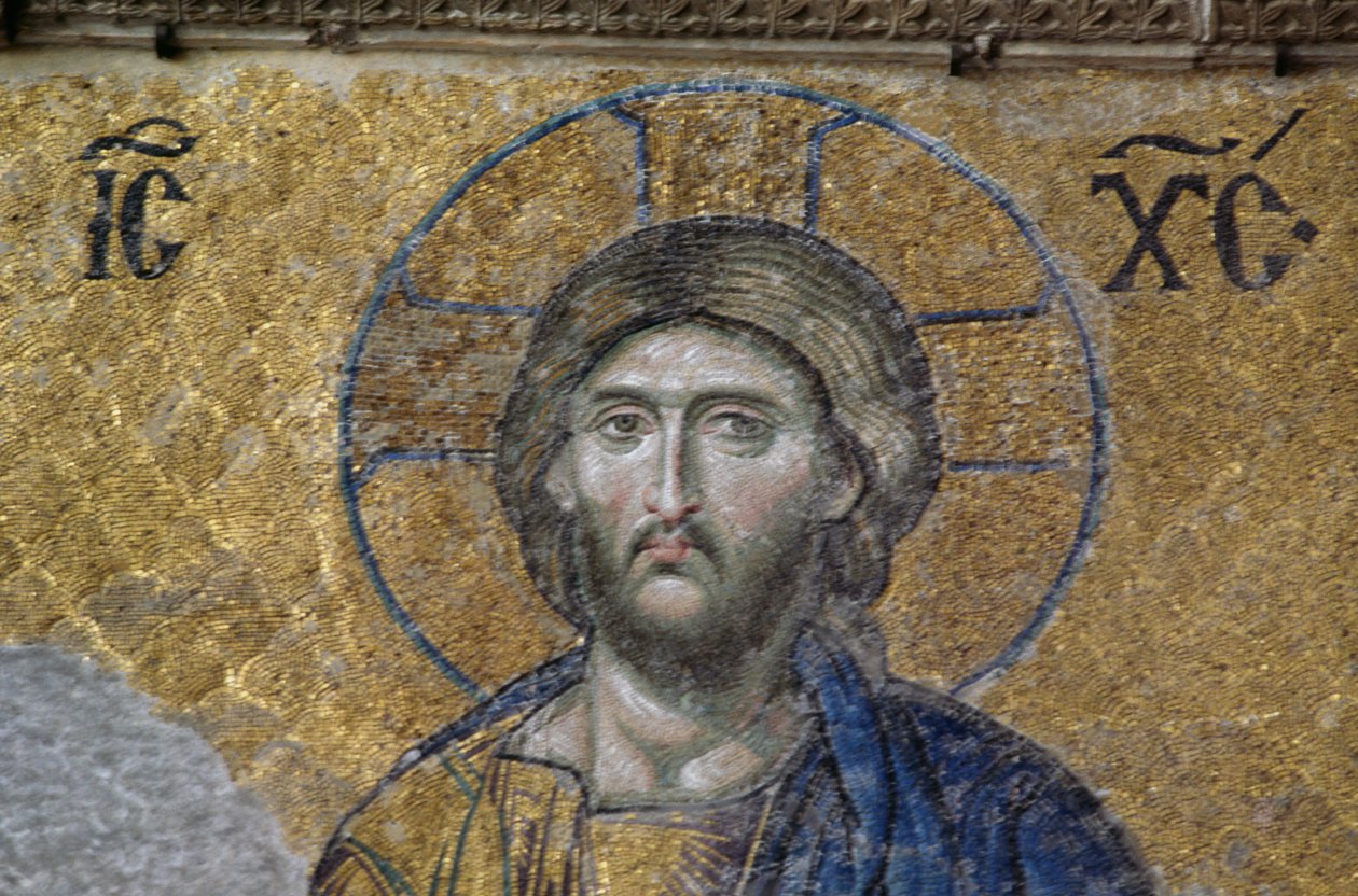 Deesis Kristus i Hagia Sofia (mosaik) av Byzantine