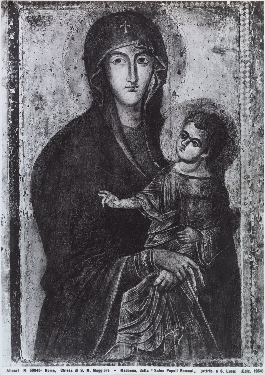 Salus Populi Romani (tempera på panel) av Byzantine Byzantine