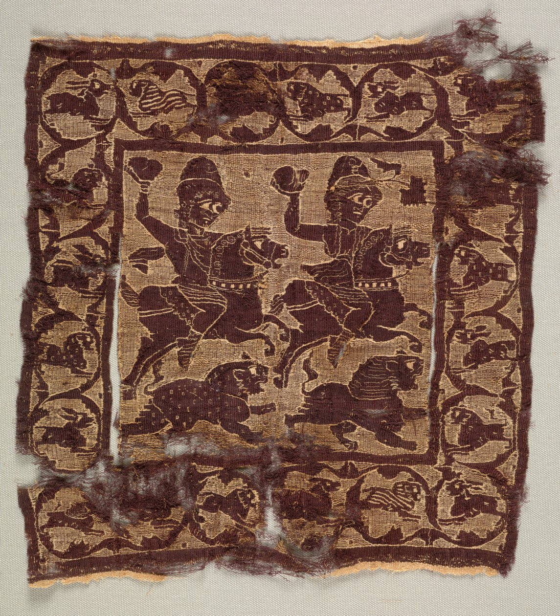 Prydnadsfyrkant från en tunika av Byzantine PeriodEgyptian