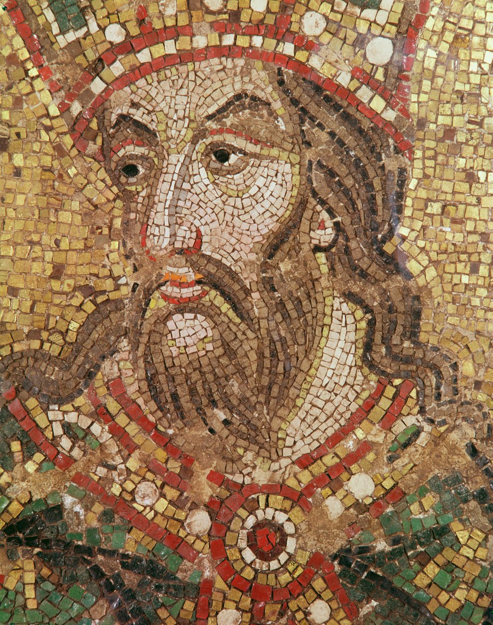 Head of a King (mosaik) (detalj) av Byzantine School