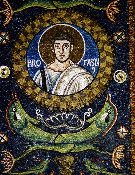 St. Protasio (mosaik) av Byzantine School