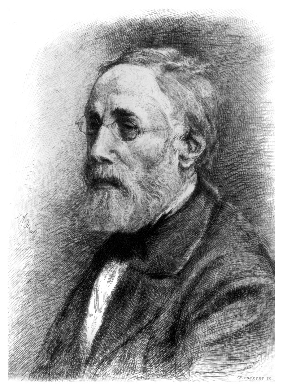 Jozef Israels, holländsk konstnär, c1880-1882. av CL Courtry