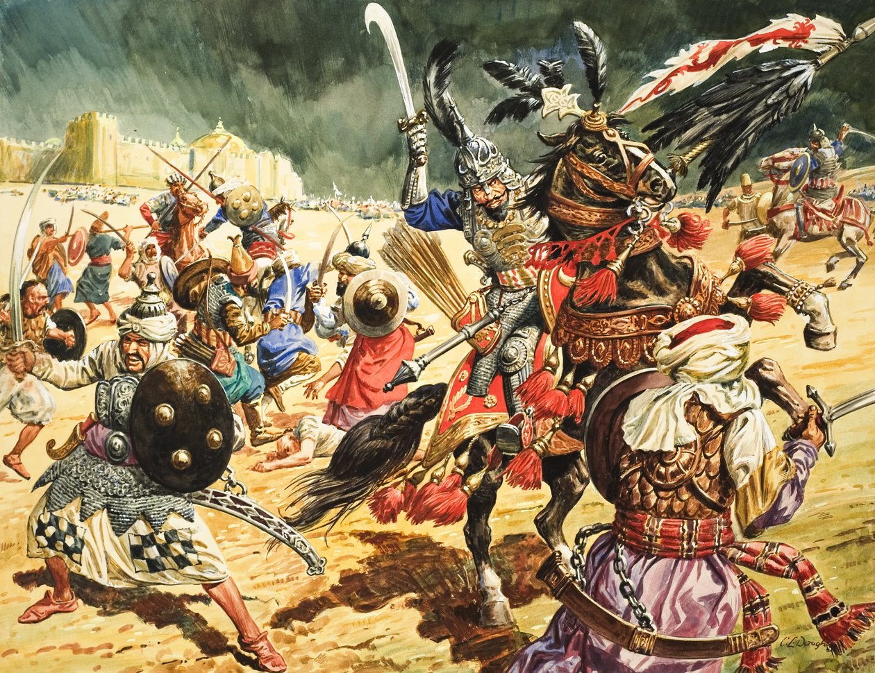 Tamerlane The Terrible (gouache på papper) av C.L. Doughty