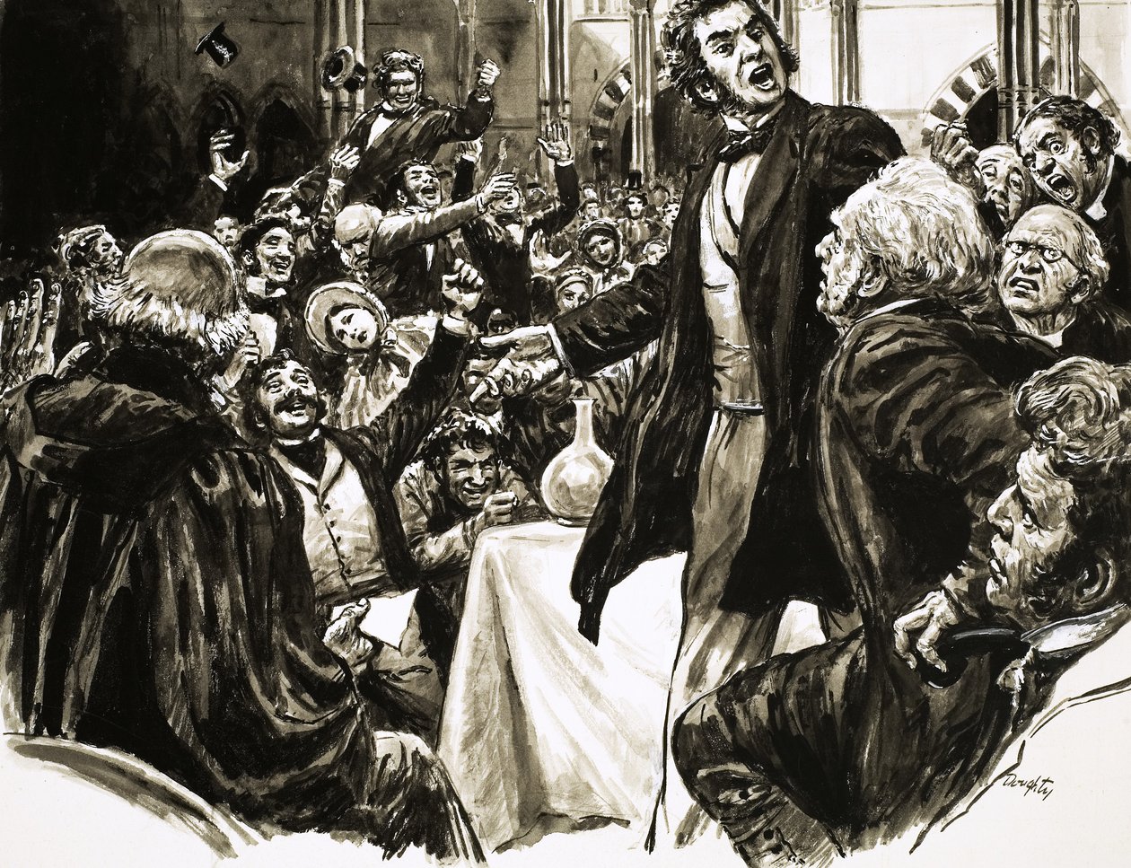 Thomas Huxley på föreläsningsplattformen av C.L. Doughty