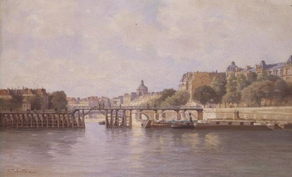 Bron vid Le Estacade, Paris av C.T. Guillermot