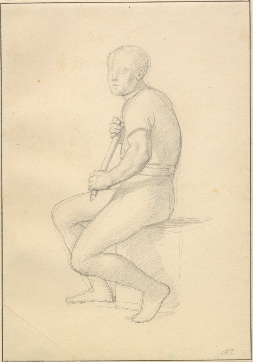 Balders död - studie åt Thor. av Christoffer Wilhelm Eckersberg