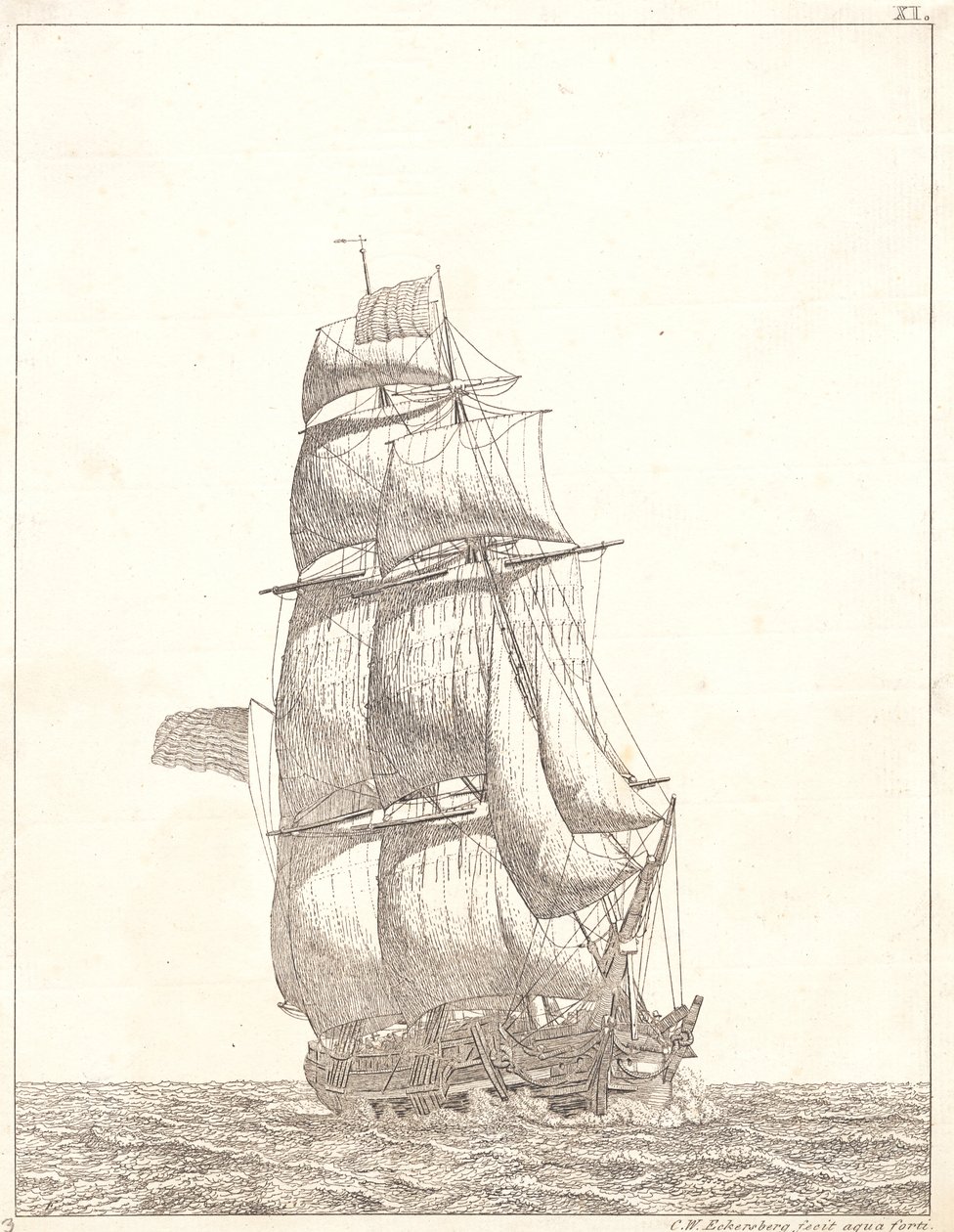 En nordamerikansk brigg av Christoffer Wilhelm Eckersberg