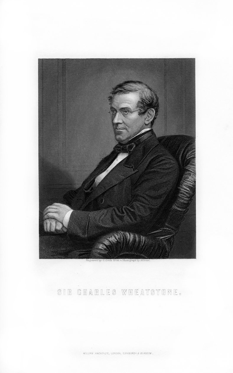 Sir Charles Wheatstone, brittisk uppfinnare, 1899. av C. Cook