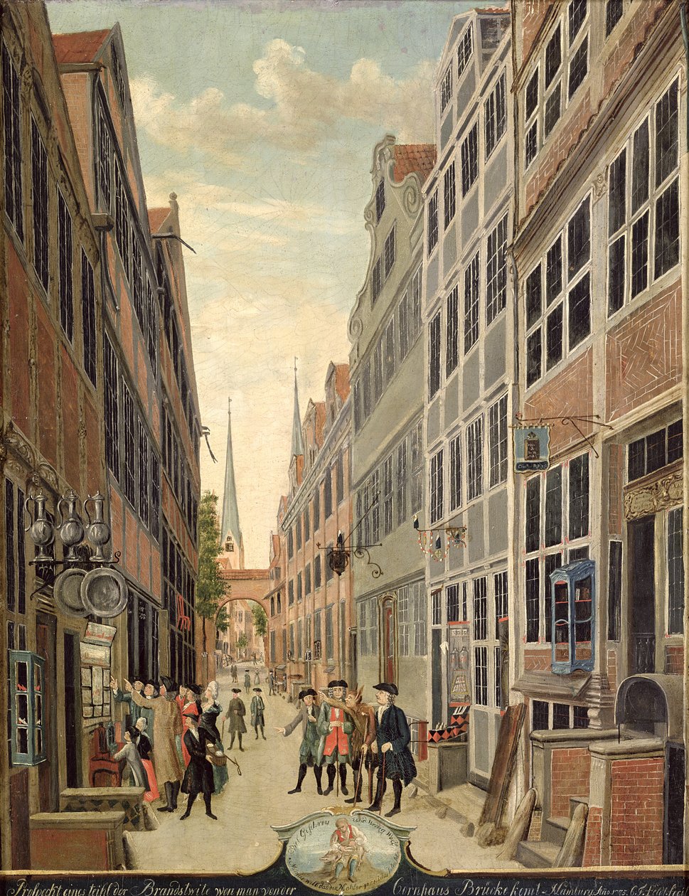 Brandstweite i Hamburg, 1775 av C. F. Feldt