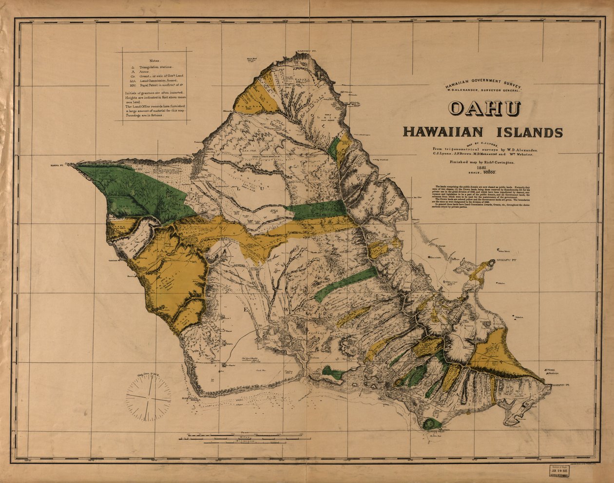 Oahu, Hawaiiöarna av C. J.; Covington Lyons