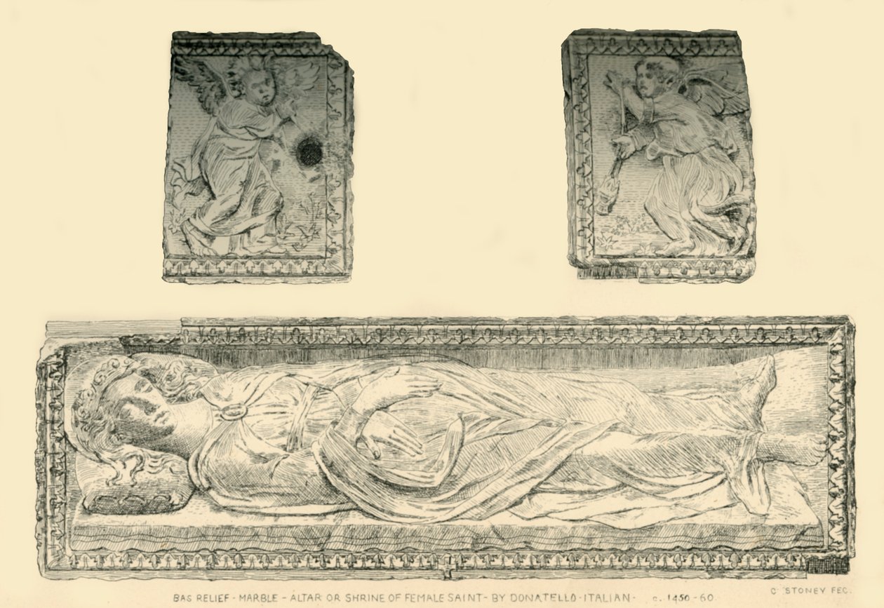 Sarkofag av Santa Giustina, c1476, 1881. av C Stoney