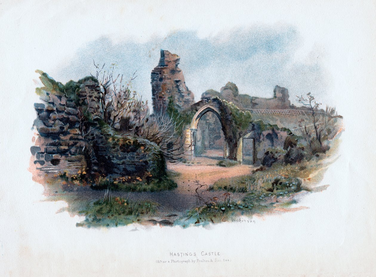 Hastings Castle, Sussex, 1895 av C. Wilkinson