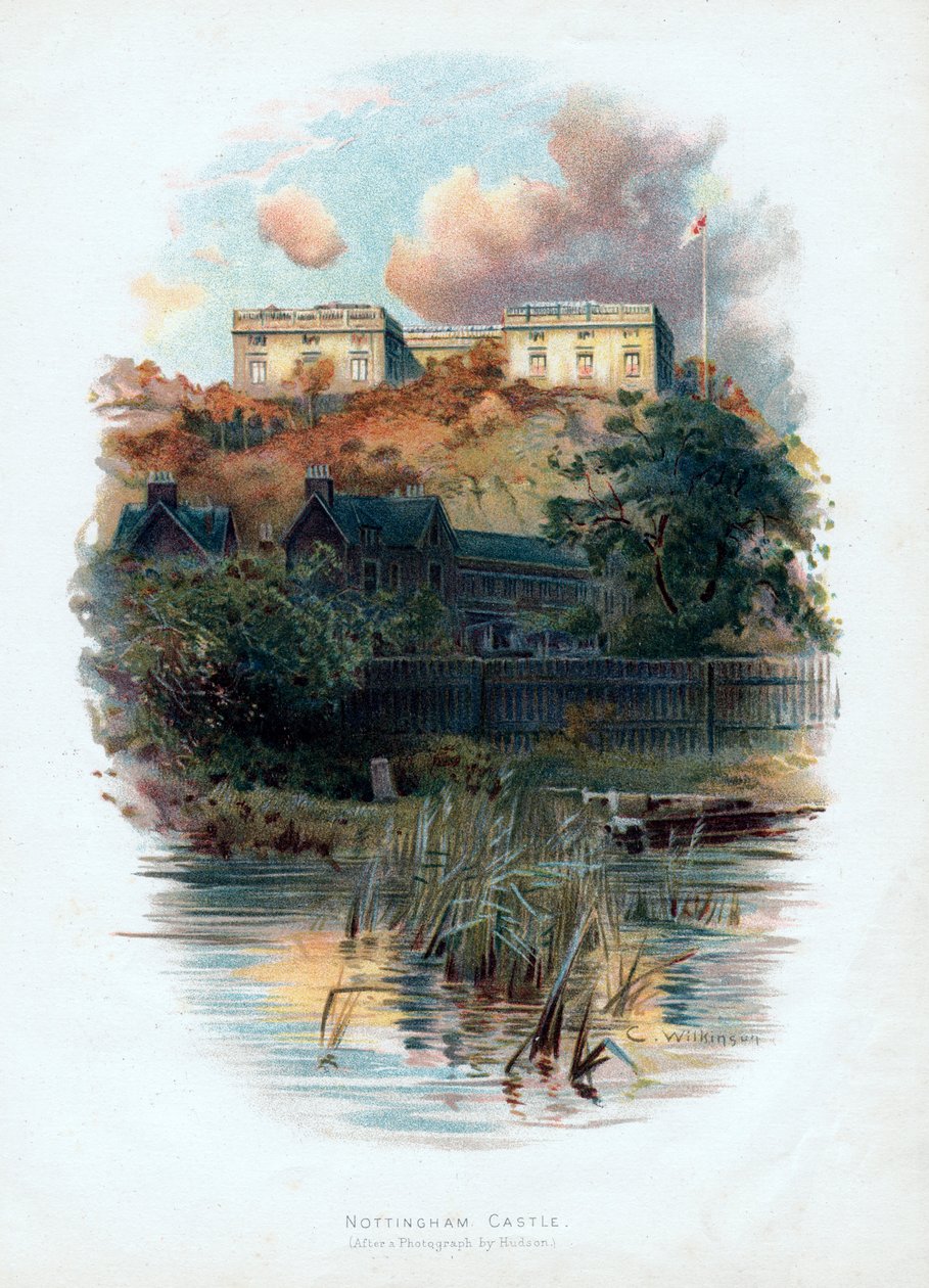 Nottingham Castle, Nottinghamshire, 1895 av C. Wilkinson