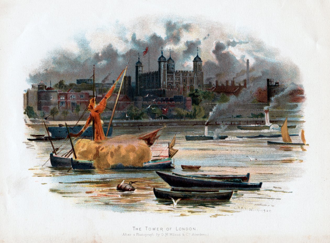 Towern i London, England, 1895 av C. Wilkinson