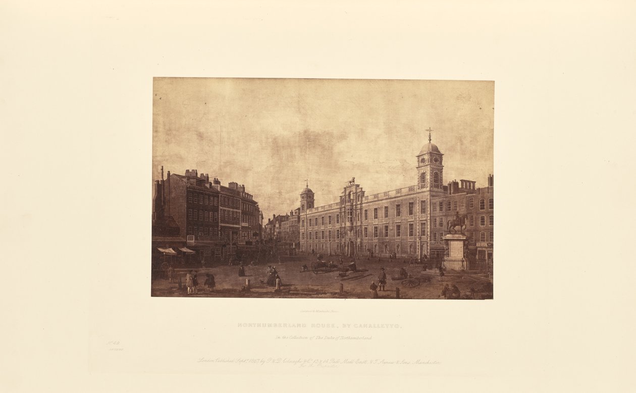 Northumberland House, av Canaletto av Caldesi and Montecchi