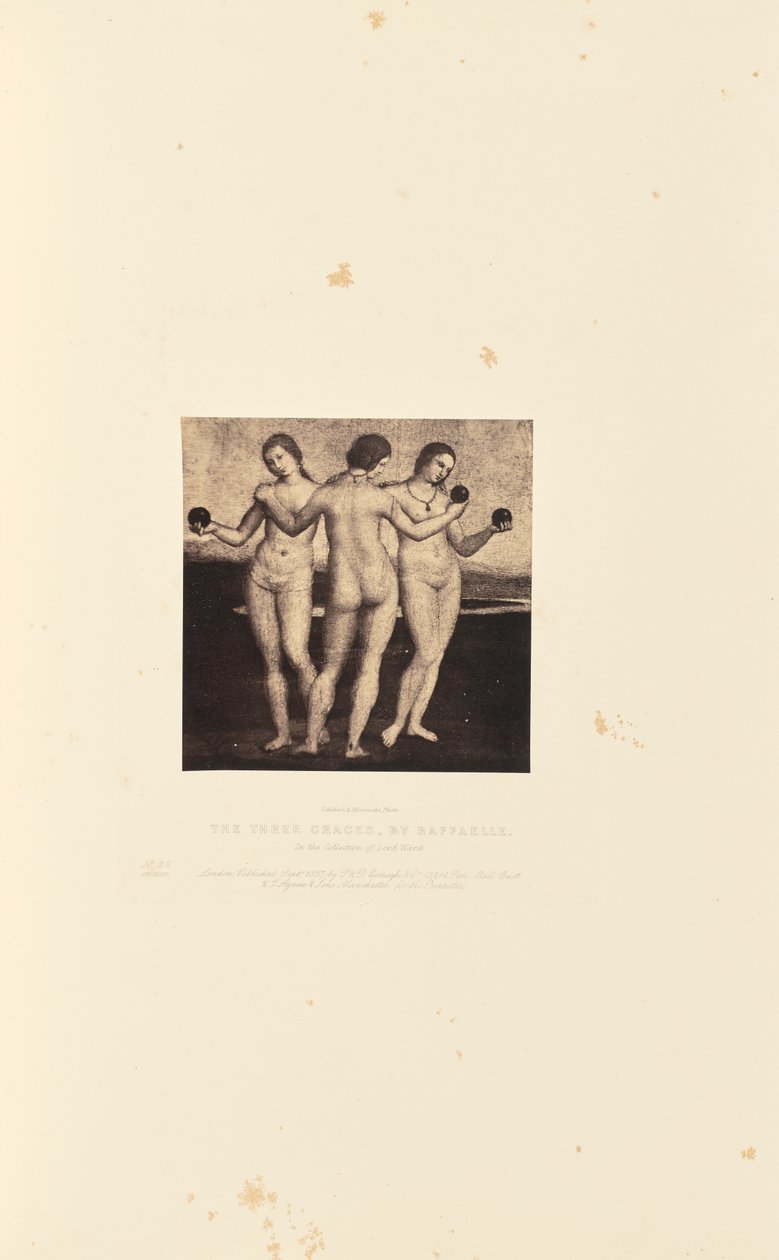 De tre gracerna, av Raffaelle av Caldesi and Montecchi