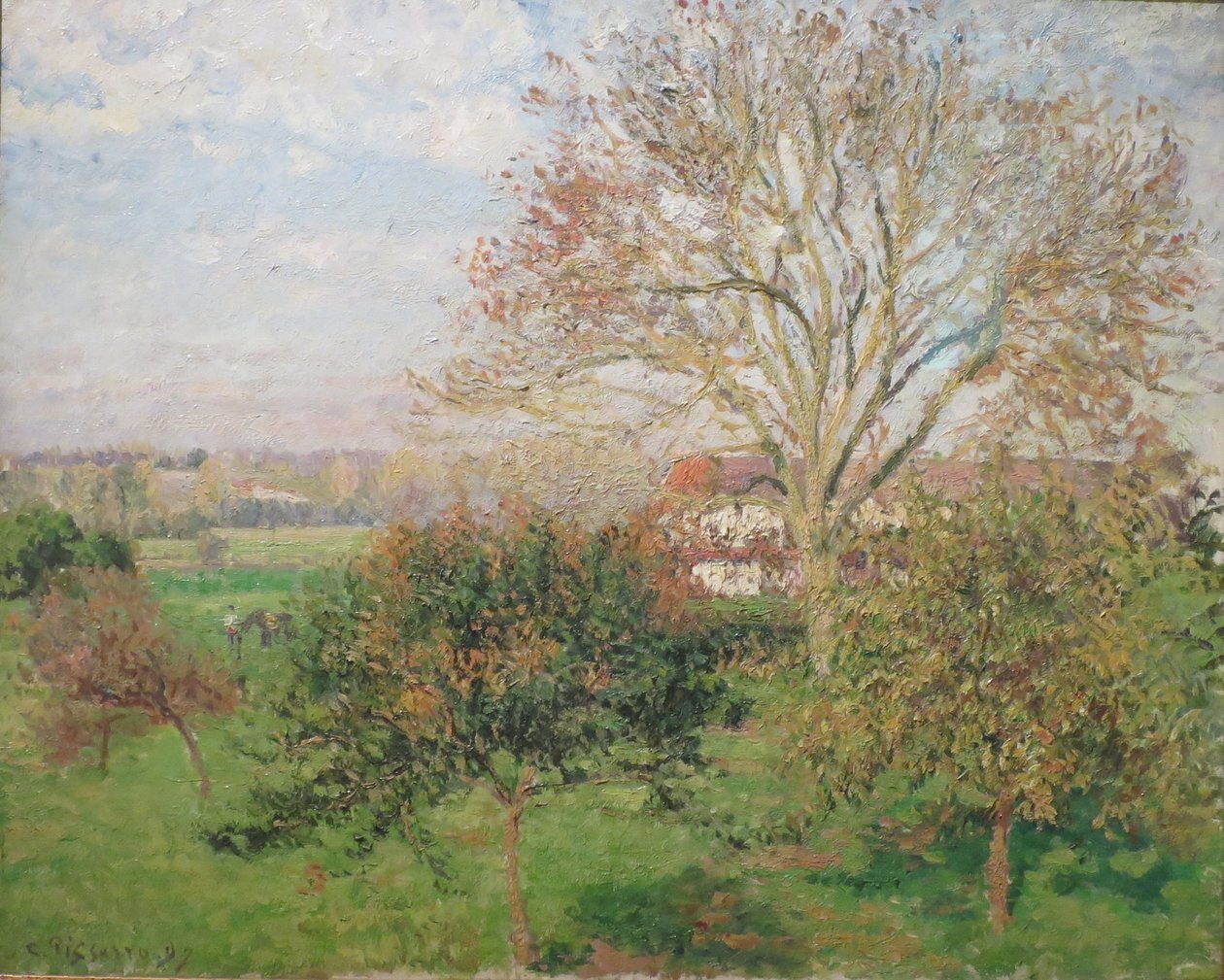 Autumn Morning at Éragny av Camille Jacob Pissarro