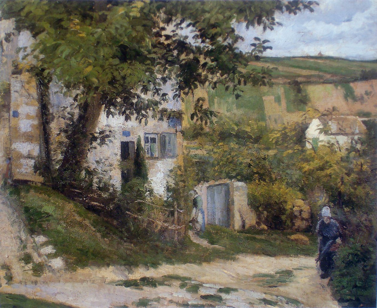 Chemin a LHermitage av Camille Jacob Pissarro