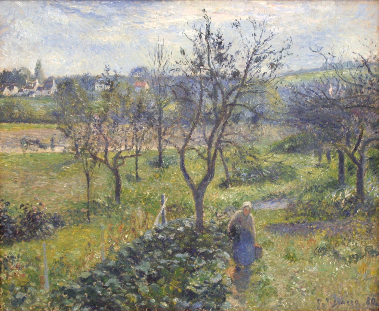 Trädgård i Valhermeil av Camille Jacob Pissarro
