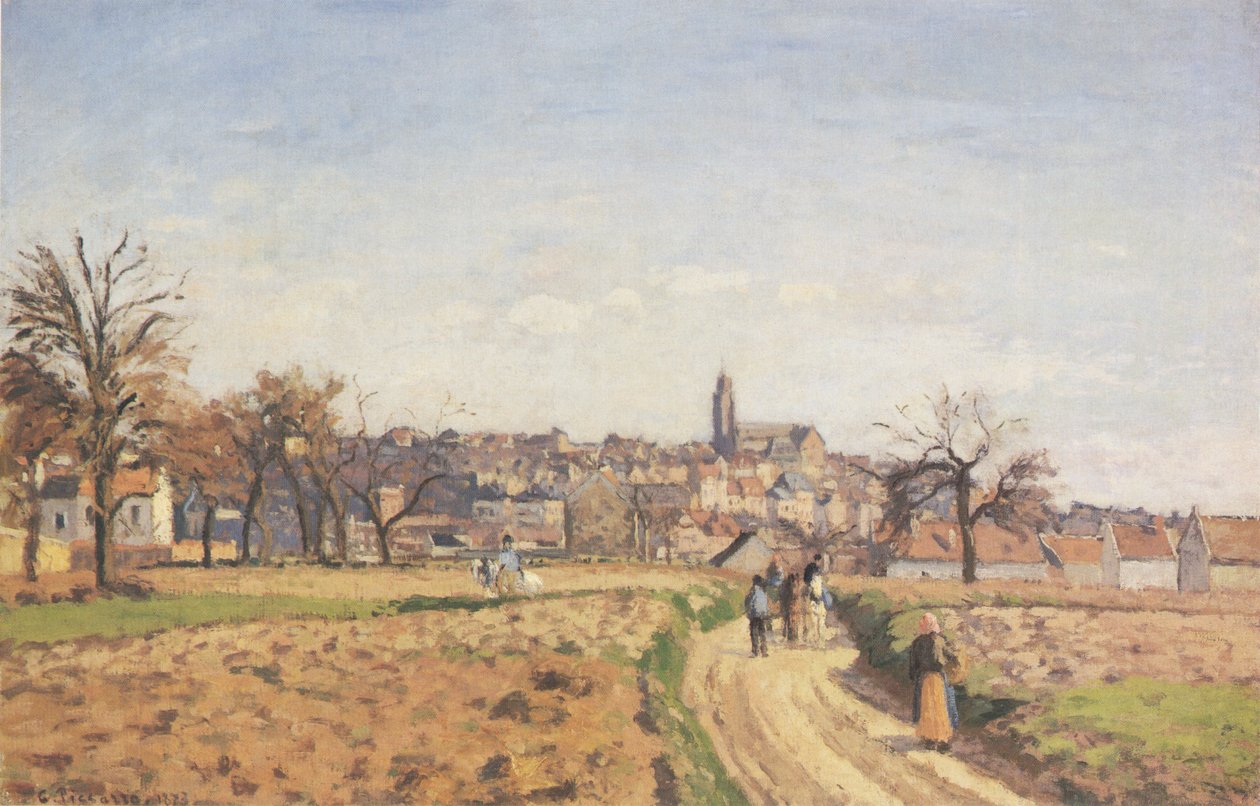 Vue de Pontoise av Camille Jacob Pissarro
