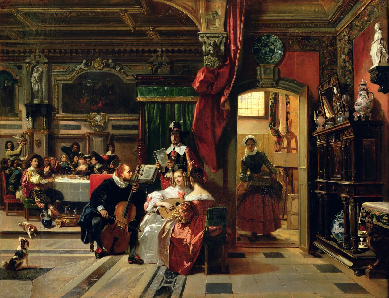Sir Anthony van Dyck (1599-1641) i London, 1837 swed av Camille Joseph Etienne Roqueplan