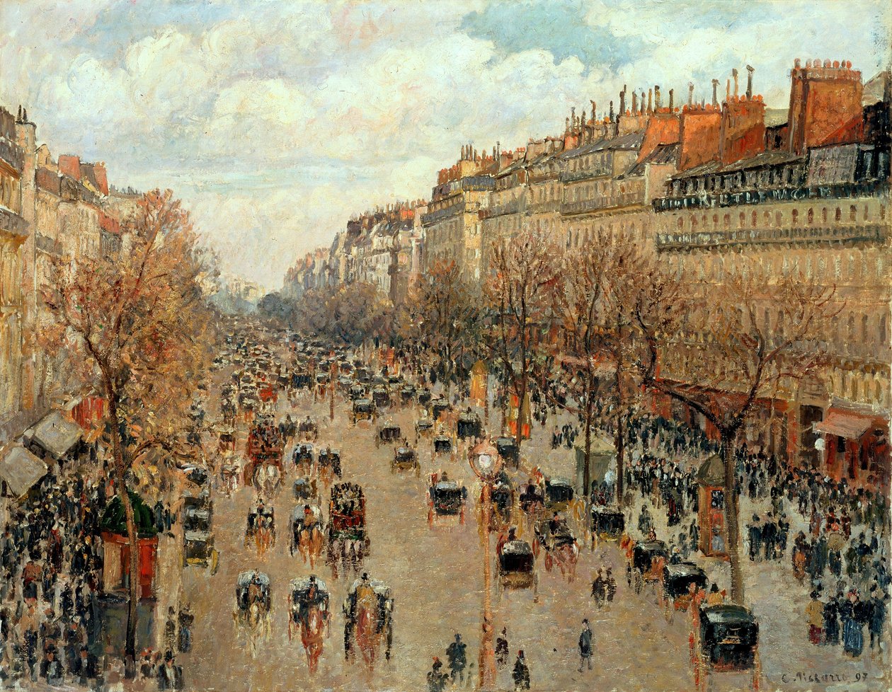 Boulevard Montmartre av Camille Jacob Pissarro