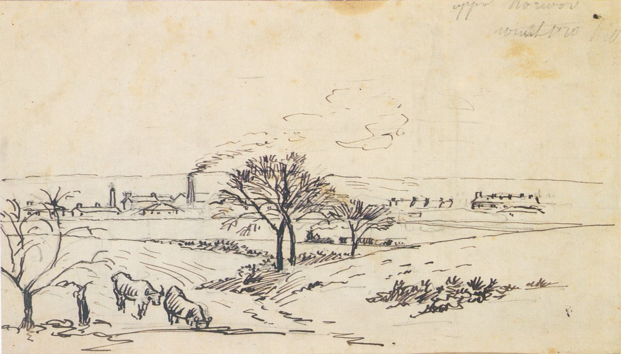 Utsikt från Upper Norwood av Camille Jacob Pissarro